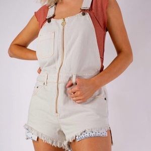 Free People Denim Overalls